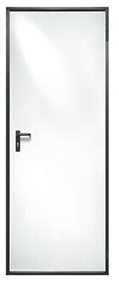 Porte de service EUROPRO en acier blanc réversible serrure 1 point - 204x93cm