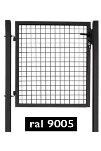 Portillon  Garden Plus  NOIR 100x175 + serrure - maille 50x50mm - Poteaux carrés 60mm - FILIAC