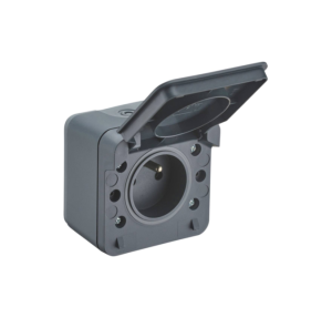 Prise 2P+T CYKLONE IP55 anthracite