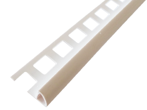 Profilé 1/4 rond PVC blanc 8mmx250cm