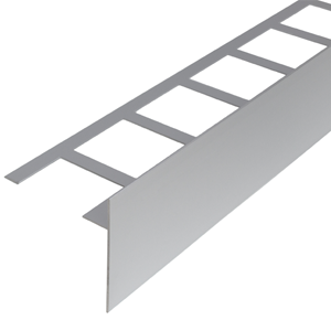 Profilé de finition alu en T pour pose sur plots L.3mxH.80mm argent anodisé DURABAL BO REF:BOAE 20-60/300