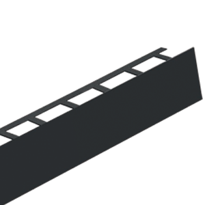 Profilé de finition alu en T pour pose sur plots L.3mxH.120mm alu laqué RAL7016 DURABAL BO REF:BOAC12016 20-100/300