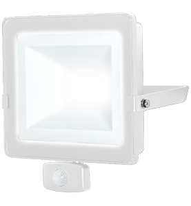 Projecteur LED Blanc 2400lm + détecteur 30W 4000K  IP54 fin de serie