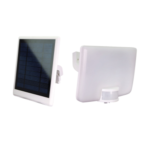 Projecteur Solaire LED Blanc 11W 1400lm + détecteur de mouvements