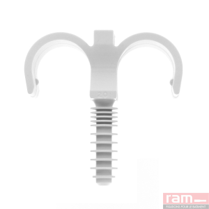 Fixations Multicouche, PER, Cuivre - Blanc double Ø25 - seau 100 pces