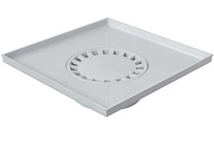 Receveur siphonné Ø40x40cm GRIS