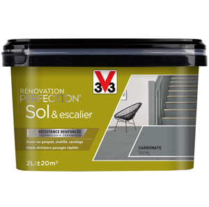 Peinture SOL et ESCALIER 2L Carbonate satin - Rénovation V33