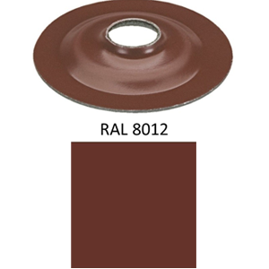 Rondelle à bossage Ø34 Rouge RAL8012 - 100 pces