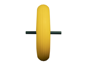 Roue brouette increvable jaune - Essieu Ø240x20mm SIRL