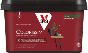 Peinture COLORISSIM Satin 2,5L Rouge Rubis