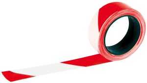 Ruban  Rubaplast   rouge/blanc 100mx50mm