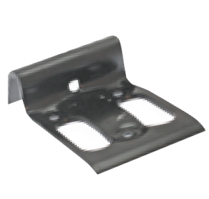 Sabot de portail noir à visser H.35mm