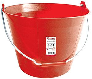 Seau plastique rouge 11L GEDIMAT PERFORMANCE PRO