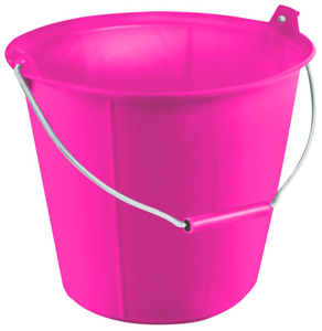 Seau Pro Fluo ROSE 13L poignée + ergots - TALIAPLAST