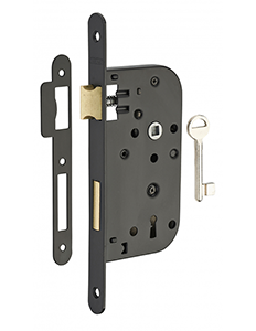 Serrure à encastrer pêne dormant 1/2 tour - axe 50mm - ép.11mm