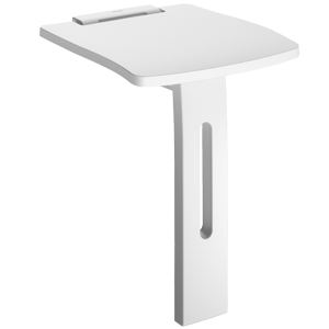Siège de douche rabattable avec pied Blanc Assise pleine - DELABIE - 510405