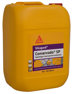 Hydrofuge SIKAGARD CONSERVADO SP 20L Conso : 0,2 à 0,25 l/m2 - Blanc