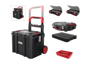 Trolley SKIL 4 pièces - Trolley + coffret large+ coffret small et 2 coffrets accessoires ref:2610S01671
