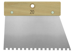 Spatule à colle 20cm dents carrées 6x6x6