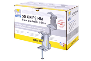 Suspentes Grip hourdis multi usages sur poutrelles béton - 50 pces