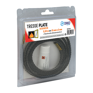 Tresse plate 10x2mm + colle
