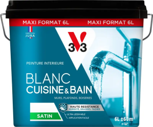 Peinture V33 Blanc satin 6L Cuisine/Bain