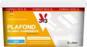 Peinture V33 Blanc lumineux mat 3L Plafond
