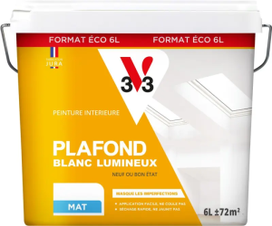 Peinture V33 Blanc lumineux mat 6L Plafond