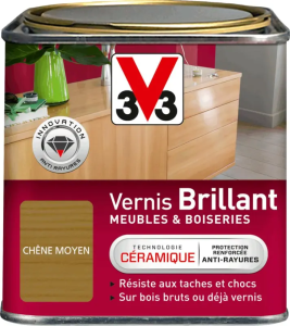 Vernis Brillant V33 Chêne Moyen 0,5L