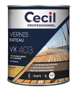 Vernis bateau bois extérieurs VX403 Incolore 1L