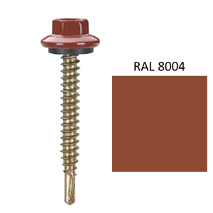 Vis tôle tuile 4.8x38 P1 Terra Cotta RAL8004- bte100 pces - 6pces au m2