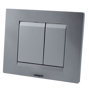 Plaque de commande ESSENTIEL chromée mat pour WC suspendu WIRQUIN