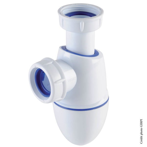 Siphon de lavabo Ø32 joints intégrés FIN DE SERIE - Zoom2