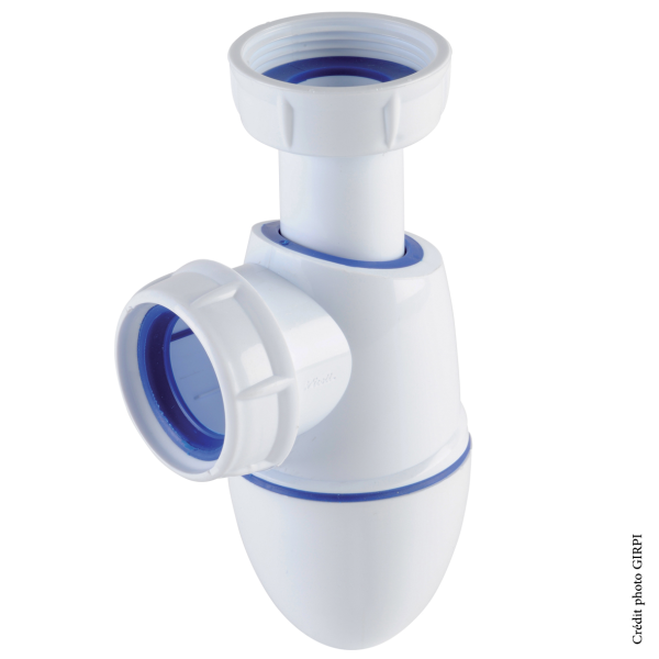 Siphon évier Ø40 joints intégrés FIN DE SERIE - Zoom2