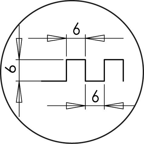 Platoir inox 28x12cm dents 6x6x6 - Zoom2