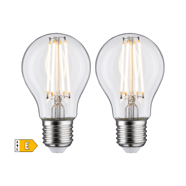 2 Ampoules LED à filaments 230V E27 standard clair 2x806lm 2x7W 2700K - Zoom2