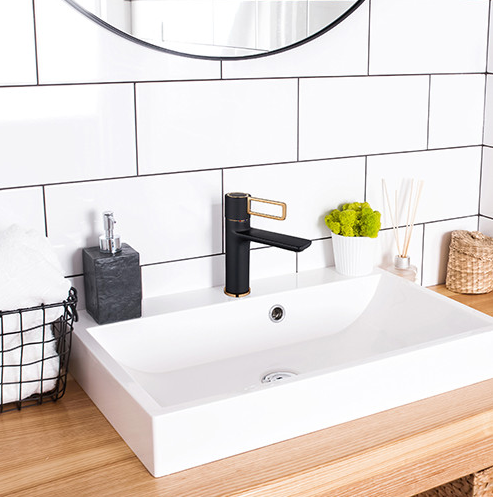 Mitigeur lavabo ESTIC Noir / Rose Gold 4062569 - Zoom2