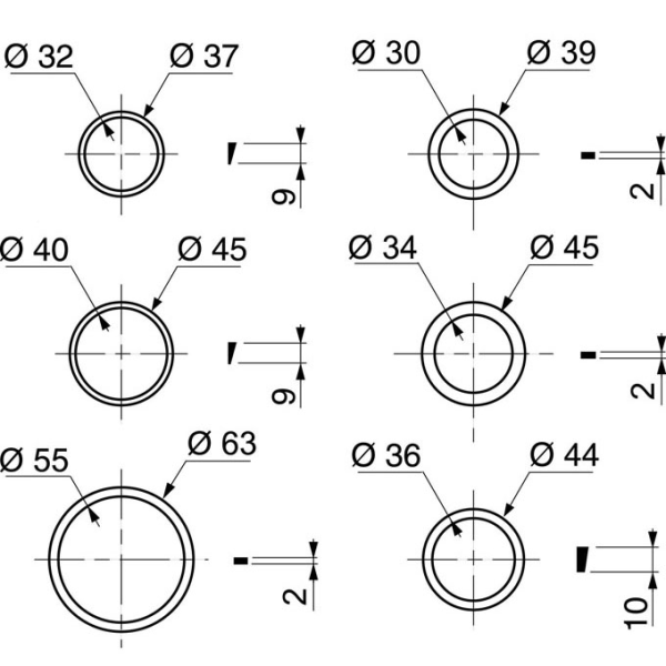 Kit de joints pour siphon Ø32 et Ø40mm - Evier et lavabo - Zoom2