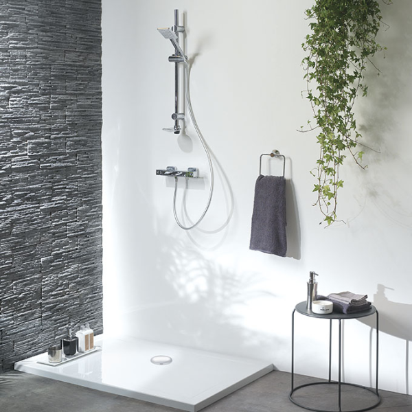 Bonde douche TOURBILLON Ø90mm - sortie horizontale Ø40mm - ABS chrome - Zoom2