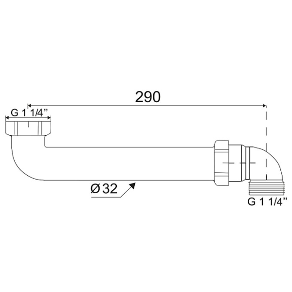 Tubulure gain de place lavabo - Zoom2