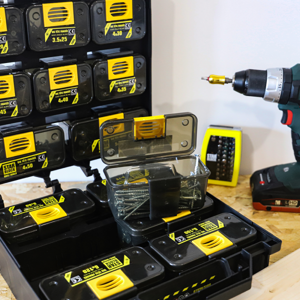 Vis agglo/bois STARBLOCK acier zingué tête fraisée Torx 4,5x25 mm - 200 pces - Zoom2