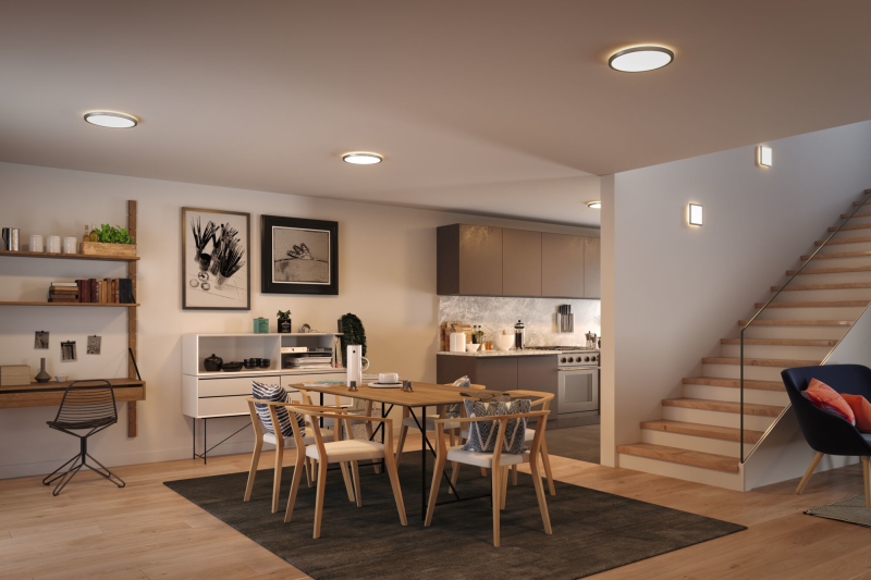 Panneau LED Atria Shine chrome mat 190mm 11,2W 230V 3000K - Zoom2