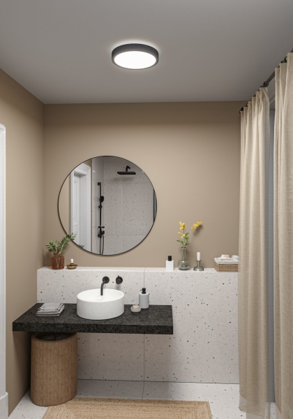 Panneau LED Cosara gris foncé rond 300mm 15W 230V 4000K - Zoom2