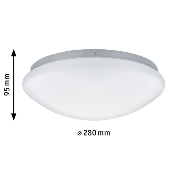 Plafonnier LED Leonis IP44 plastique blanc rond 280mm 11W 230V 4000K - Zoom2