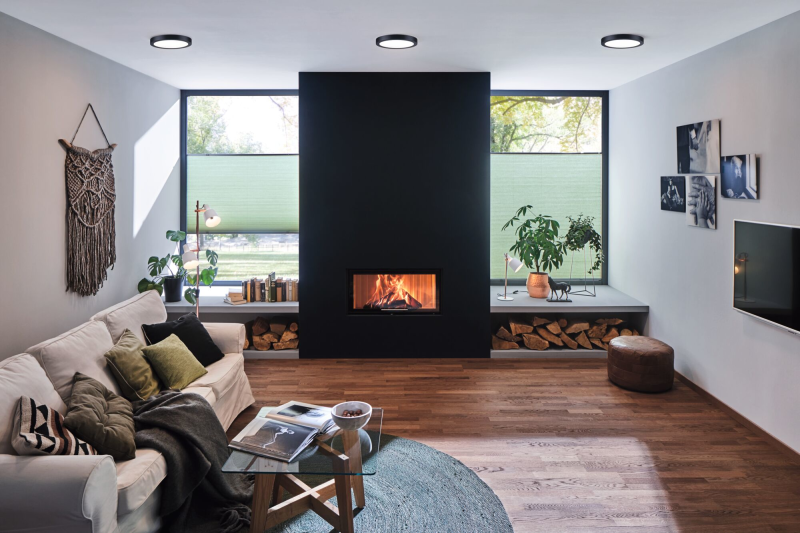 Panneau LED Abia plastique noir rond 300mm 22W 230V 4000K - Zoom2