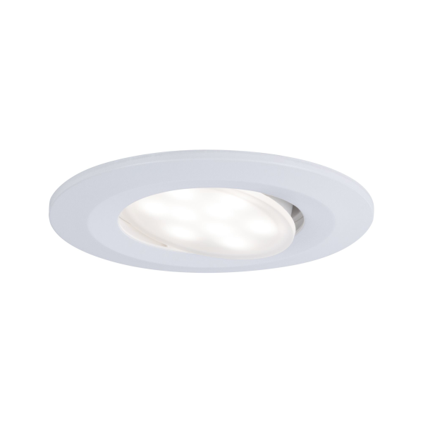Spot encastré LED orientable CALLA plastique blanc IP65 90mm 5W 400lm 230V 3000K - Zoom2