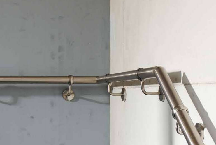 Support acier nickel brossé pour main courante Ø40mm - Zoom2