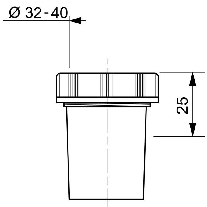 Embout à visser Ø40mm - Zoom2