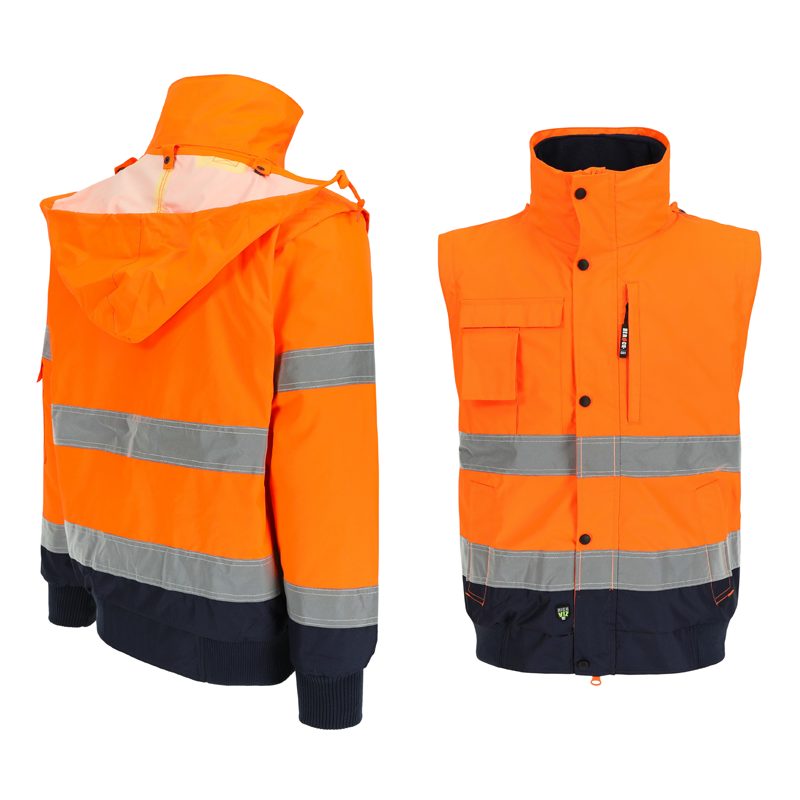 Veste haute-visibilité TARVOS orange/ bleu marine Taille M HEROCK - Zoom2