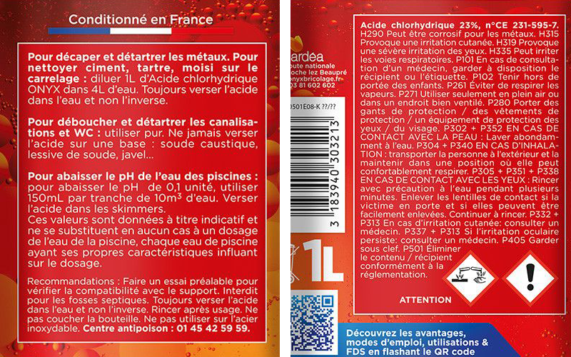 Acide chlorhydrique 1L - Zoom2